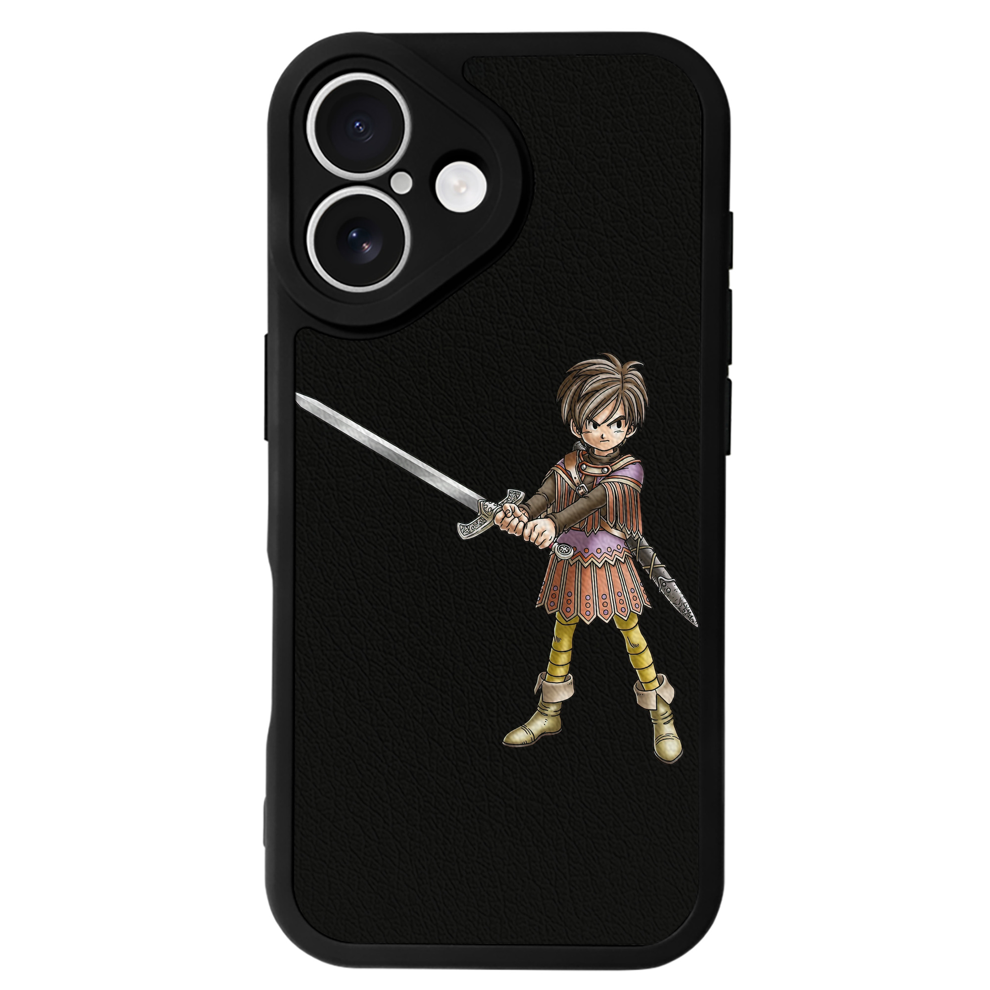 （画像用） ドラゴンクエスト Doragon Kuesuto Dragon Quest 【iPhone 16シリーズ対応】シリコンスマホケース（レザー調） 材質：シリコン